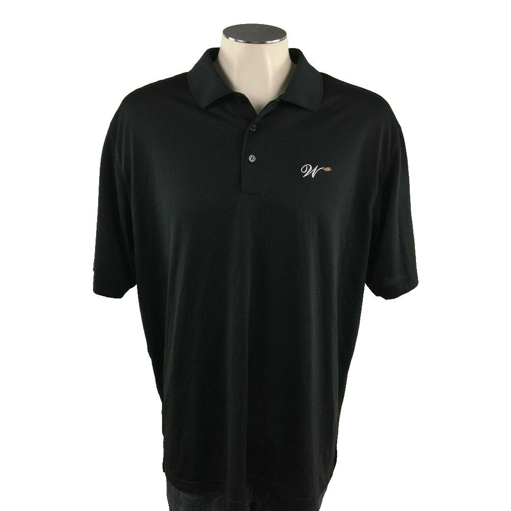 Adidas Climalite Polo Shirt XL Black Mens Golf Whitford Country Club‎